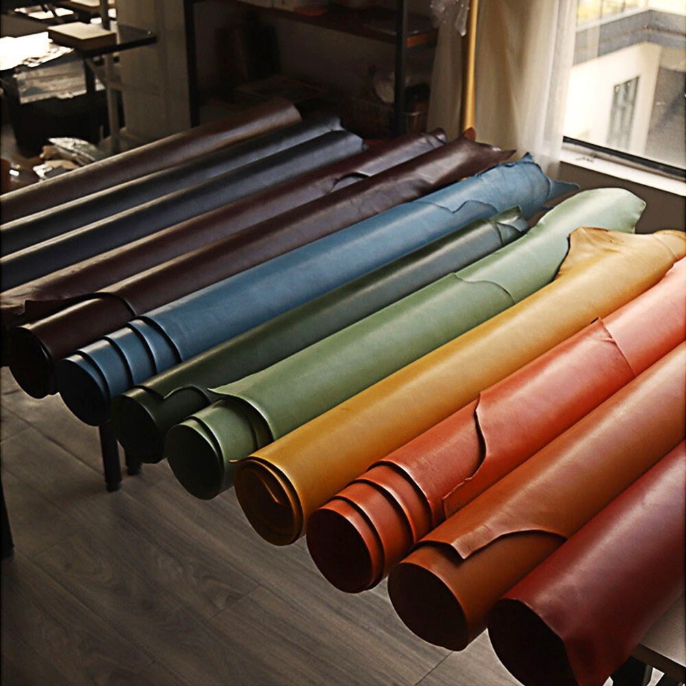 Full Grain Vegtanned Leather Piece Cowhide Leather Craft DIY Etsy