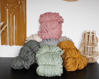 XXL yarn 1kg | Jumbo yarn | Chunky knitting yarn | approx. 1.6 cm | Chunky yarn | Arm knitting | Thick Yarn | Large yarn made from filled organic cotton