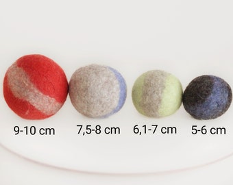 Jouets pour chiens - grosses boules de feutre, boules de feutre pour chiens de 5 cm à 10 cm