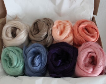 Viscose combed tops 8 colors 200g fairy hair | felting | vegan silk | viscose | fairy