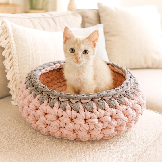 Katzenkorb | Aufbewahrungskorb | Katzenkrbchen 2-farbig - Etsy.de