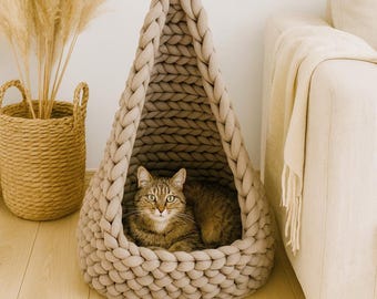 Marcus Weiden-Katzentransportkorb Mit Kissen – Stabiler Schlaf- & Transportkorb Für Katzen Und Kleine Hunde