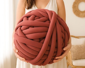 1kg XXL Cotton Yarn – Chunky Knitting Yarn Jumbo Yarn Organic Cotton – Chunky Yarn for Arm Knitting, Finger Crochet, Blankets, Baskets, Cat Caves