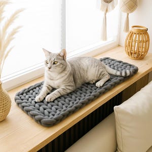 Katzenbett Fenster | Fensterbankbett für Hund | Katzenkissen | Fensterbankliege | Katzenliege| Katzenmatte | Katzenkorb | Fensterbett