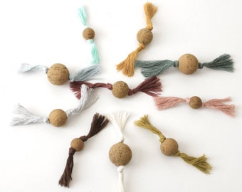 Cat toy vegan cork balls with rec. Cotton