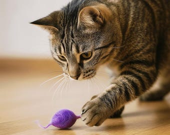 Juguete para gatos | Ratón de fieltro | Juguetes de fieltro | Ratones de fieltro | Pelota de fieltro | Pelota de fieltro