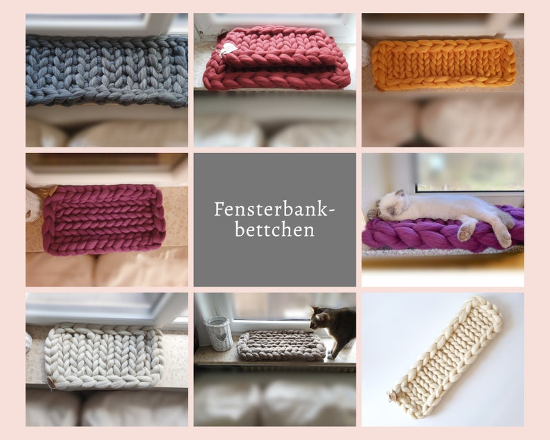 Cat bed for window sills in many colors /& sizes
