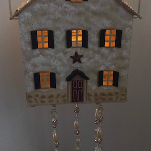 Colonial House Windchime with light