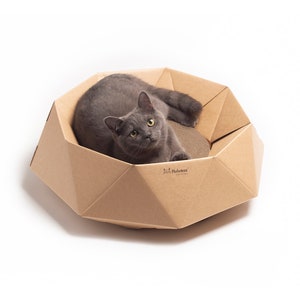 Cama para gatos Diamond Bed: muebles para gatos con rascador, juguete para mascotas, casa para mascotas,