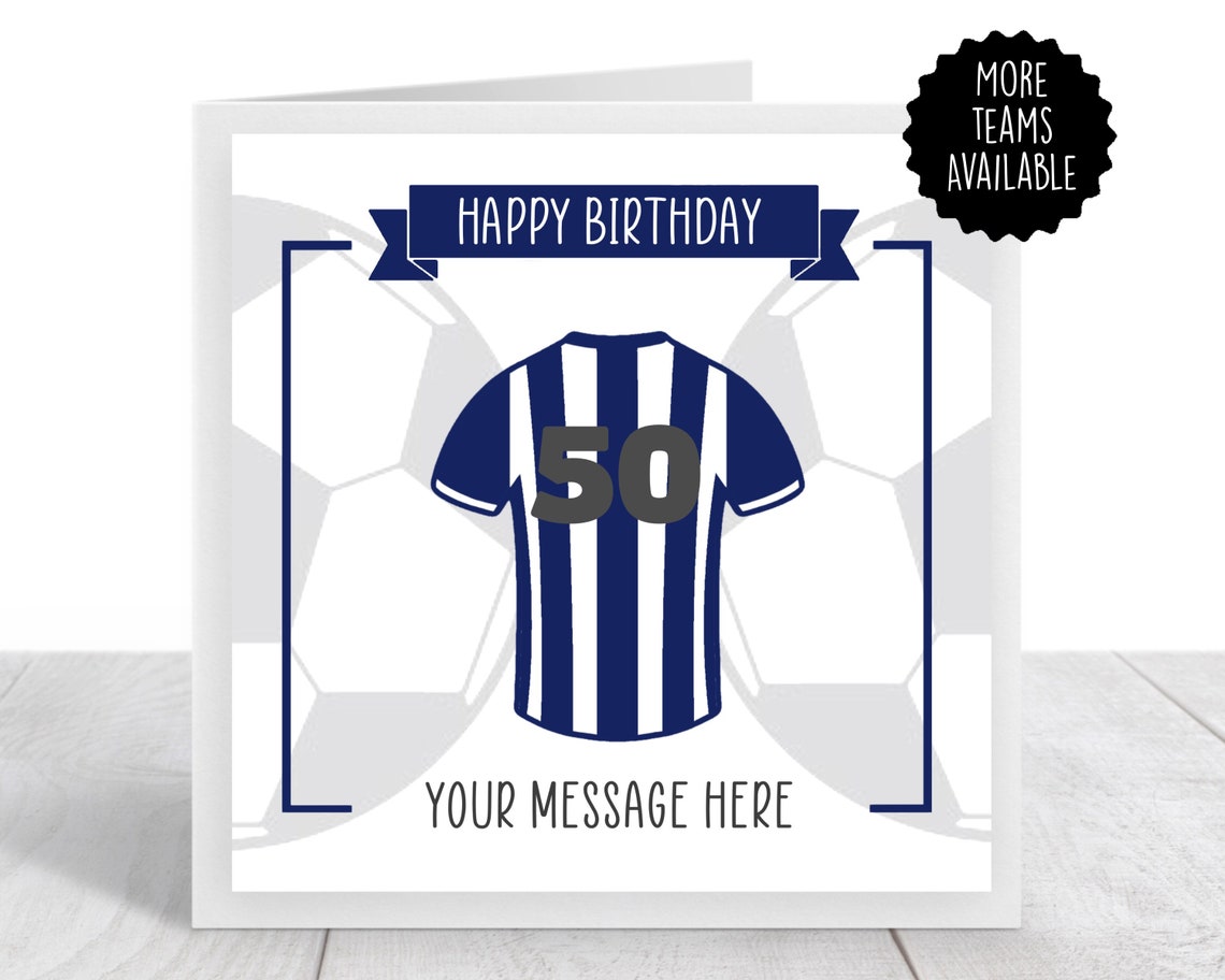 West Brom Personalised Birthday Card dad Birthday Card - Etsy