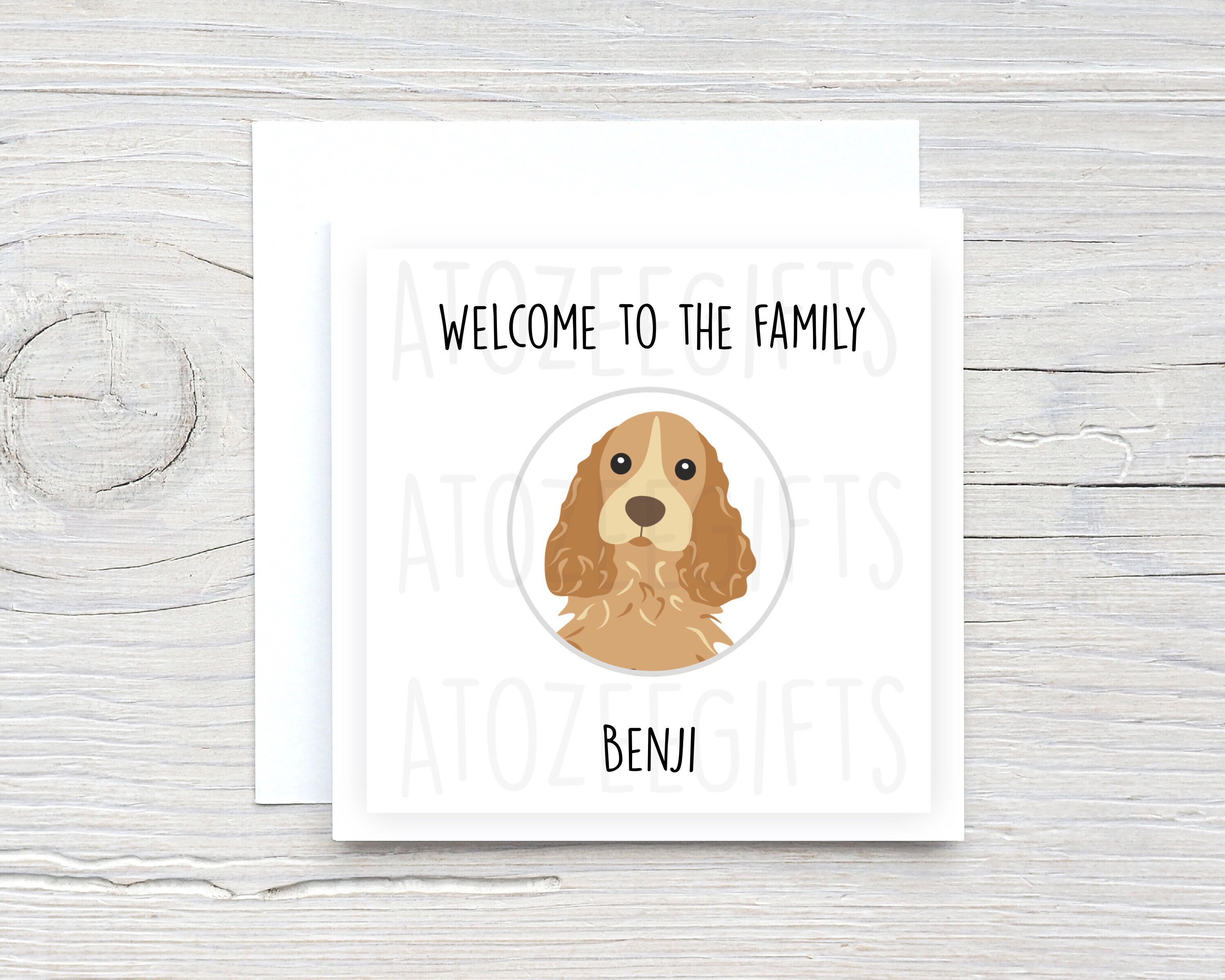 Personalised New Dog Card spaniel Puppy Card Etsy UK