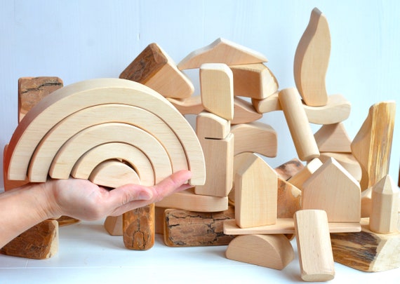big wooden building blocks