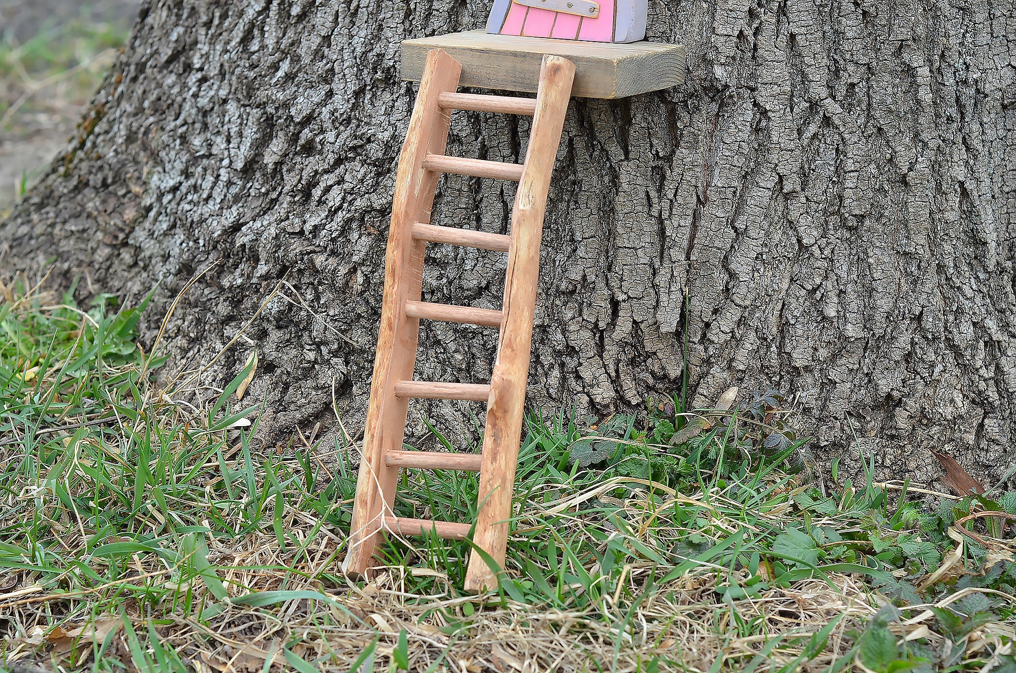 Doll House 12th Scale Wooden Ladder British Made 6 1/2 