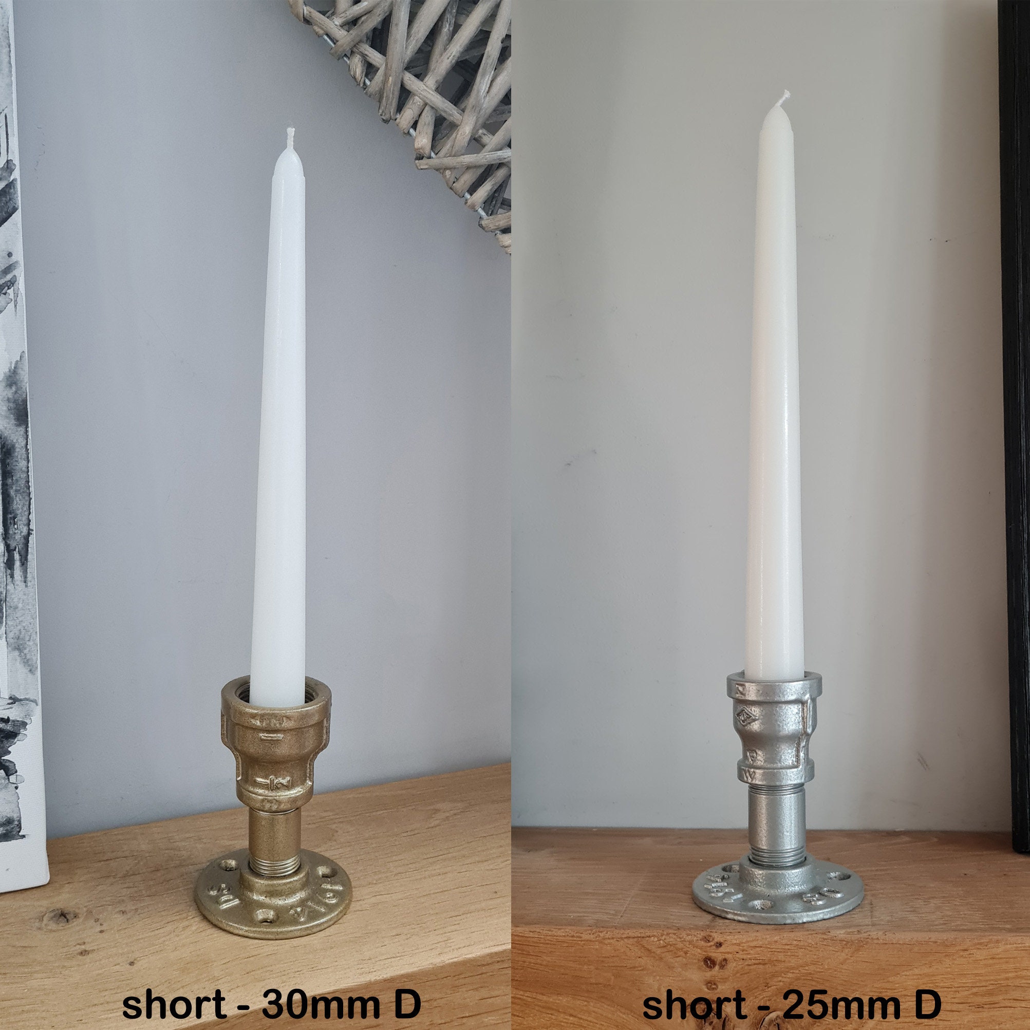 Tall Candlesticks Holder Set Iron Candle Holder Long Black Etsy UK