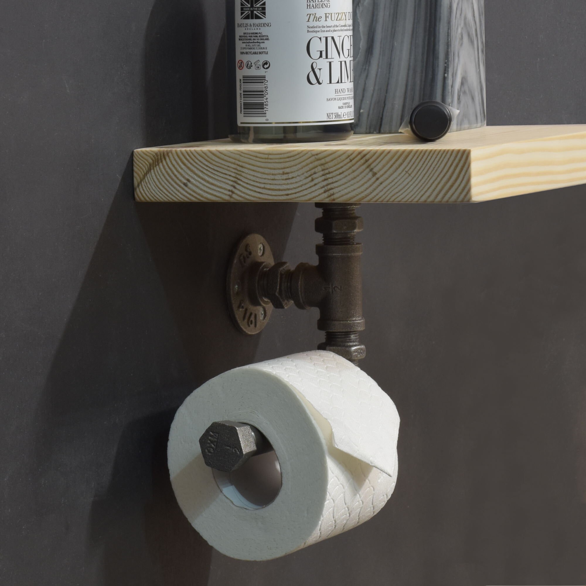 Toilet Roll Holder With Standard Wooden Shelf Shelf 22cm - Etsy