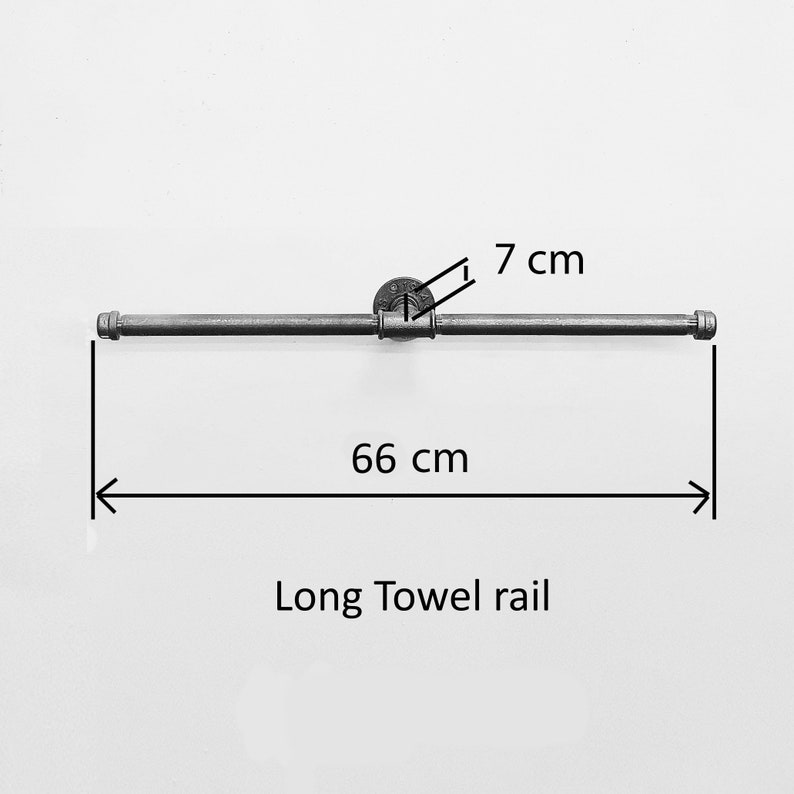 Double Towel Rail Long Industrial Style Towel Holder Etsy
