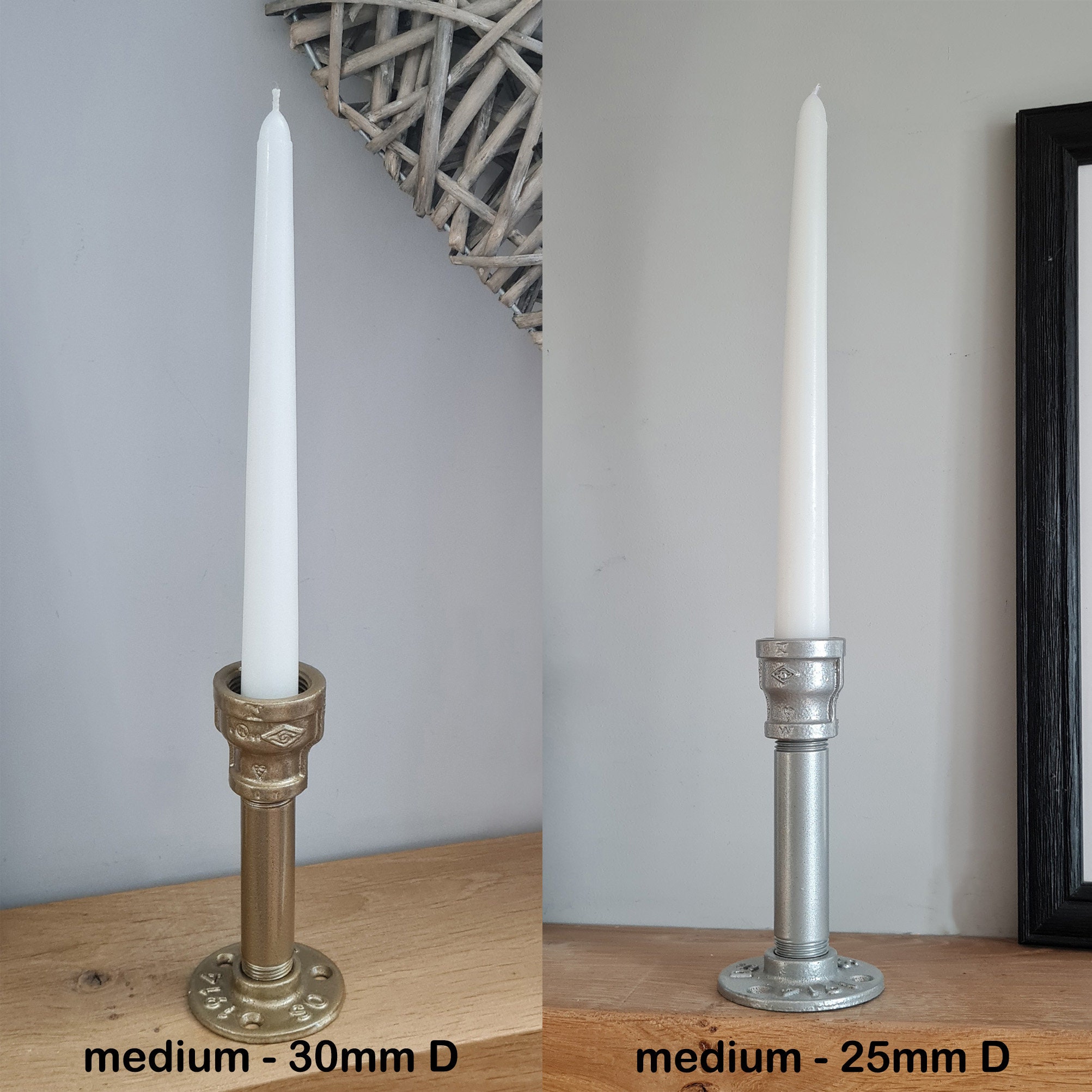 Tall Candlesticks Holder Set Iron Candle Holder Long Black Etsy UK