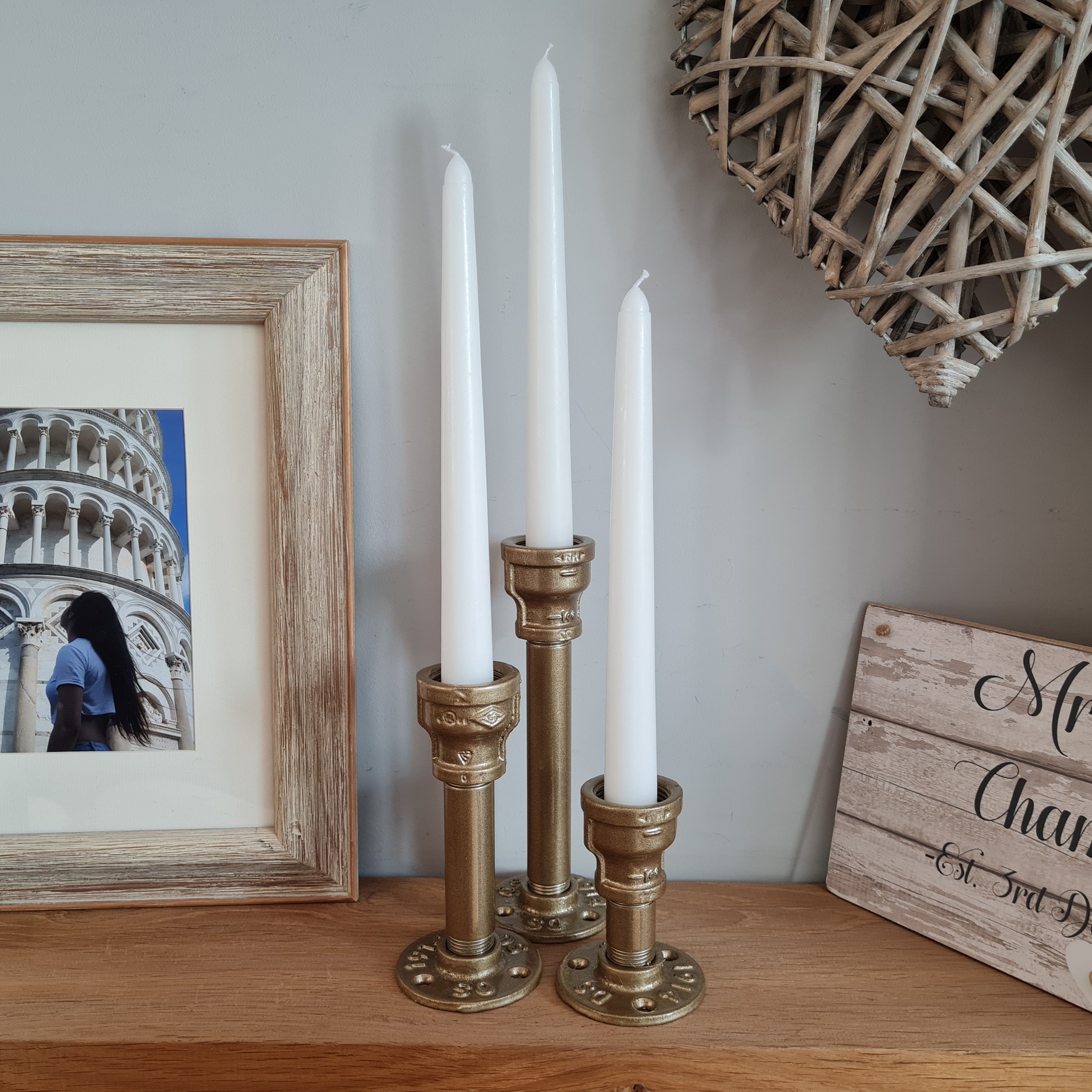 Tall Candlesticks Holder Set Iron Candle Holder Long Black Etsy UK