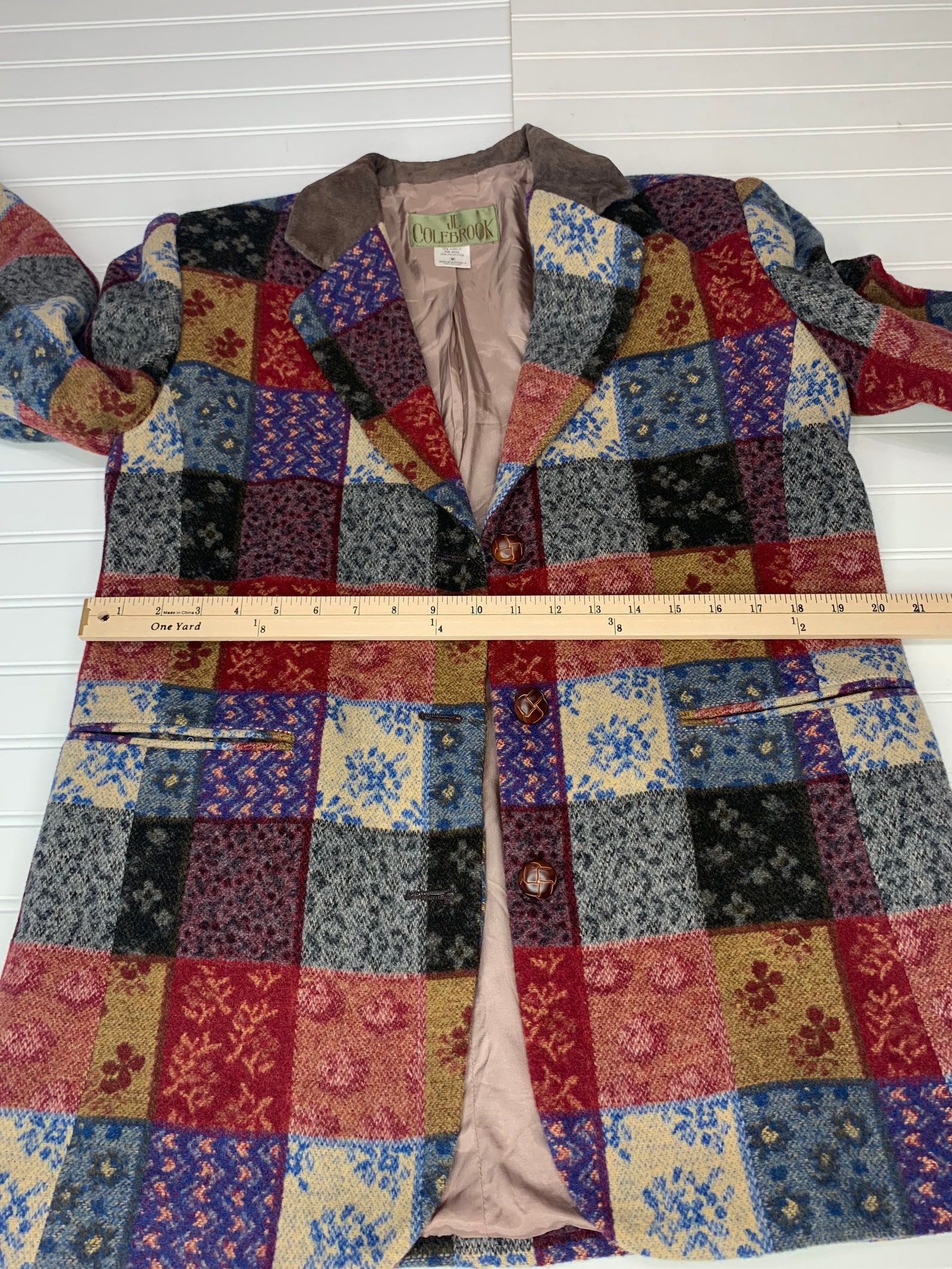 blazer royal spring patchwork