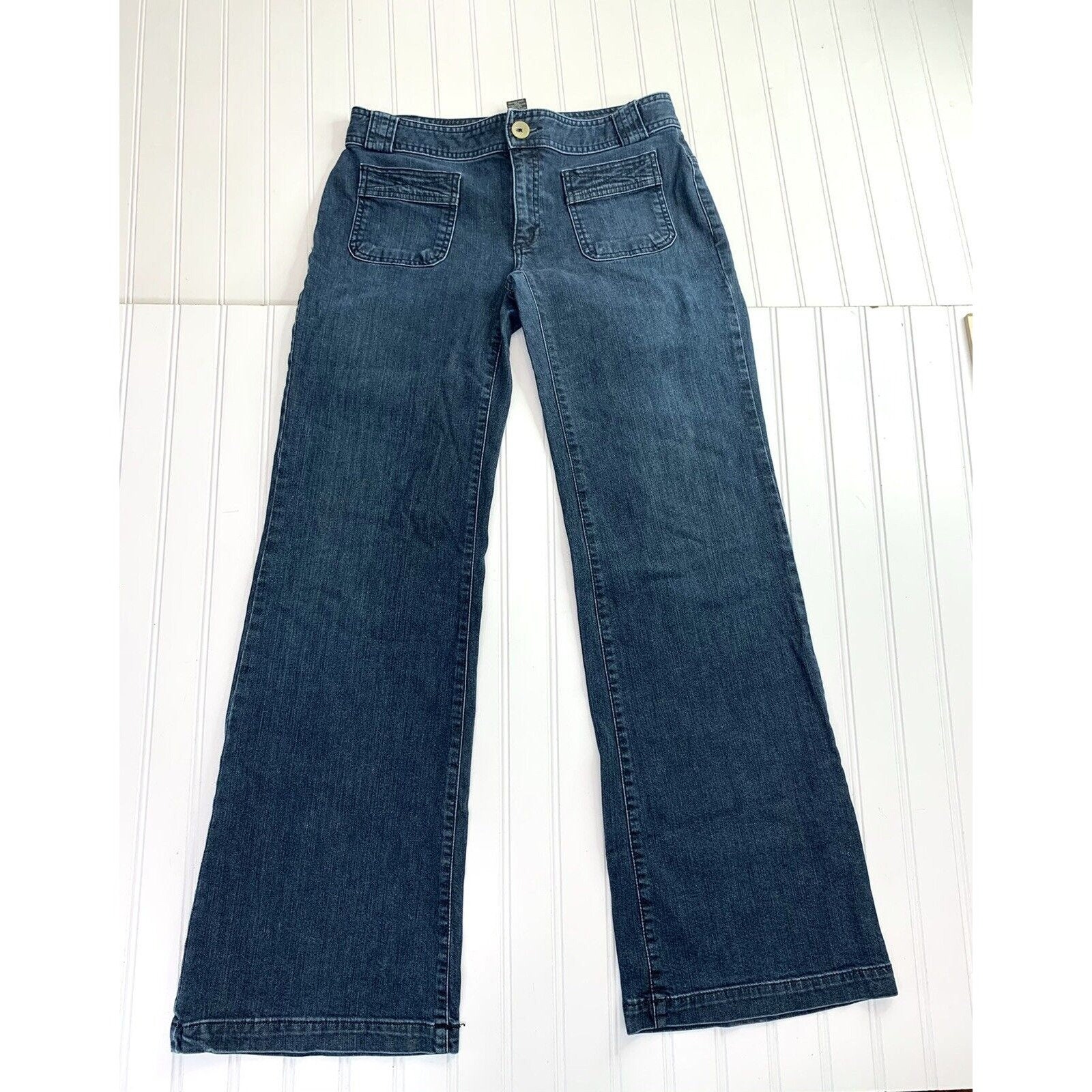 Gap Flare Jeans Vintage Distressed Jeans Womens Flares Sz 34/30