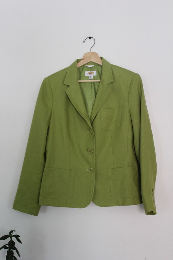 Lime Linen Blazer