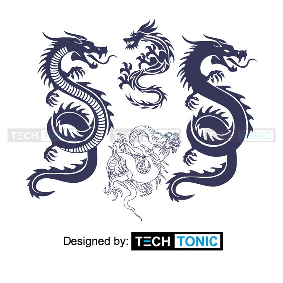 Dragon Collection the Silhouette, Vinyl Cut File, T-shirt Design