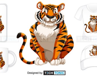tiger different products, Tiger vector for vinyl cutting, T-Shirt, Phone Case & any types of printing purpose