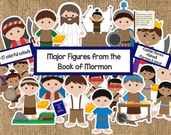 Personnages du Livre de Mormon, Figures majeures du Livre de Mormon, Découpes du Livre de Mormon, Téléchargement instantané imprimable