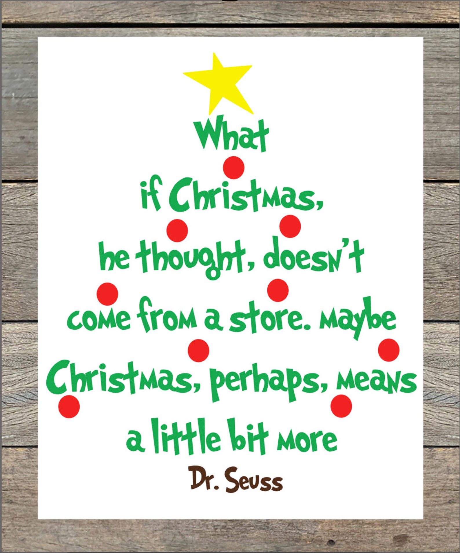 Dr. Seuss Quote Digital Wall Art Dr. Seuss Christmas Quotes | Etsy