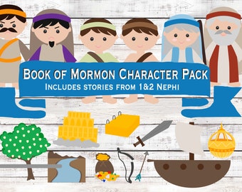 Book of Mormon Character Pack, Book of Mormon Stories, Book of Mormon Cutouts, BoM figures, Tree of Life, Instant download printable