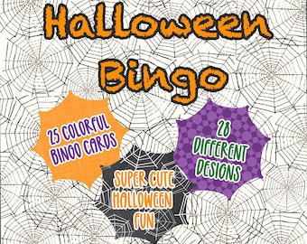 Halloween Bingo Game, Kids Classroom Activity (PDF Download)