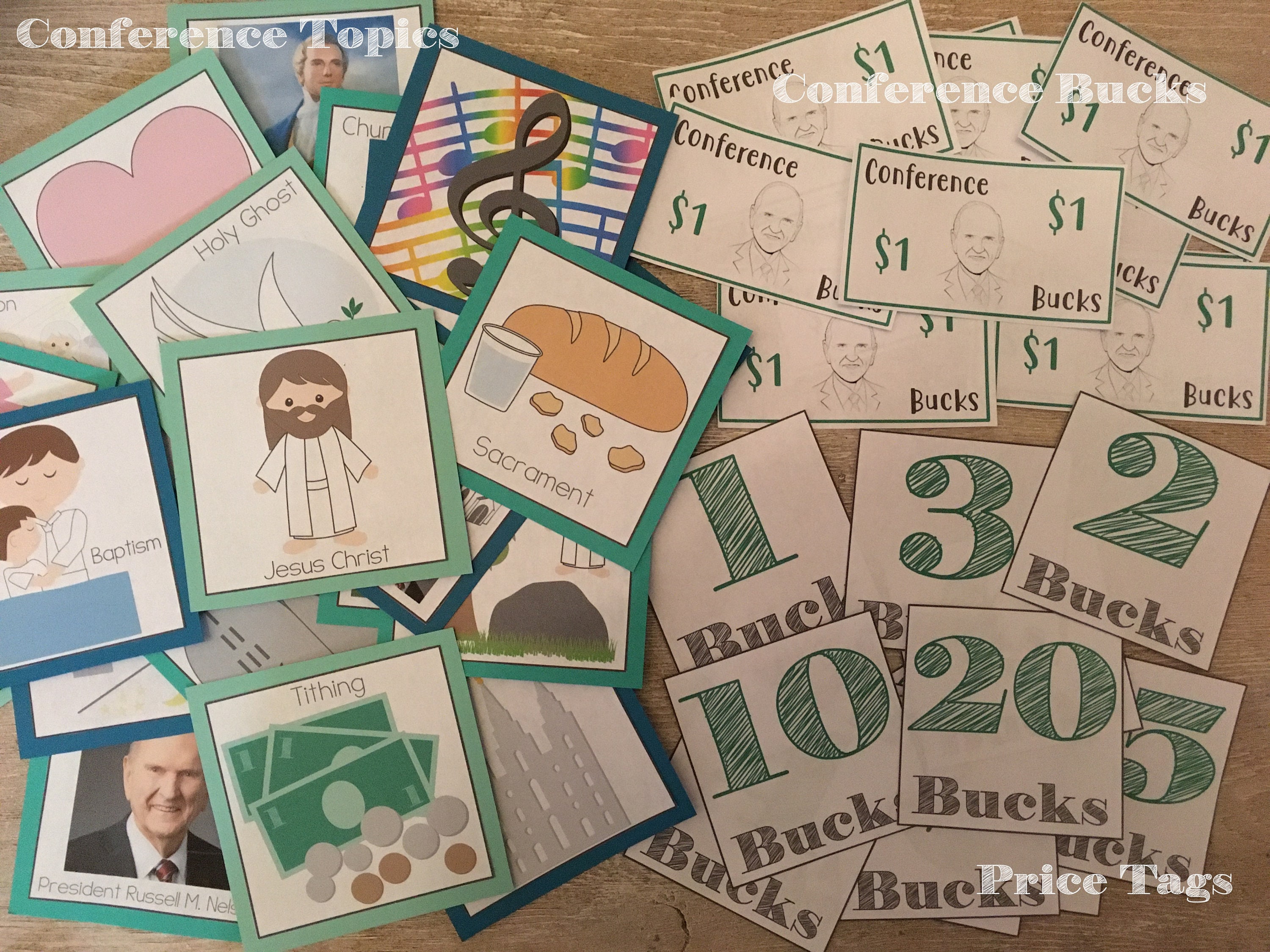 Conference Bucks Game: General Conference Kids Activities (instant ...