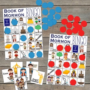 Book of Mormon Bingo, LDS Bingo, LDS Church Games, Book of Mormon Games ...