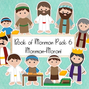 Book of Mormon Character Pack 6, Book of Mormon, Ether & Moroni, Jesus Christ, Book of Mormon Cutouts for kids, Instant-Download Printable