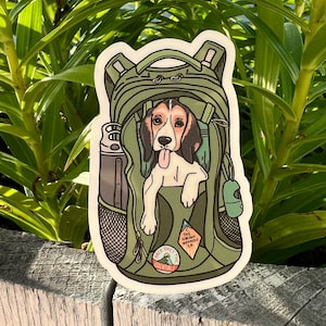 Hound backpack sticker