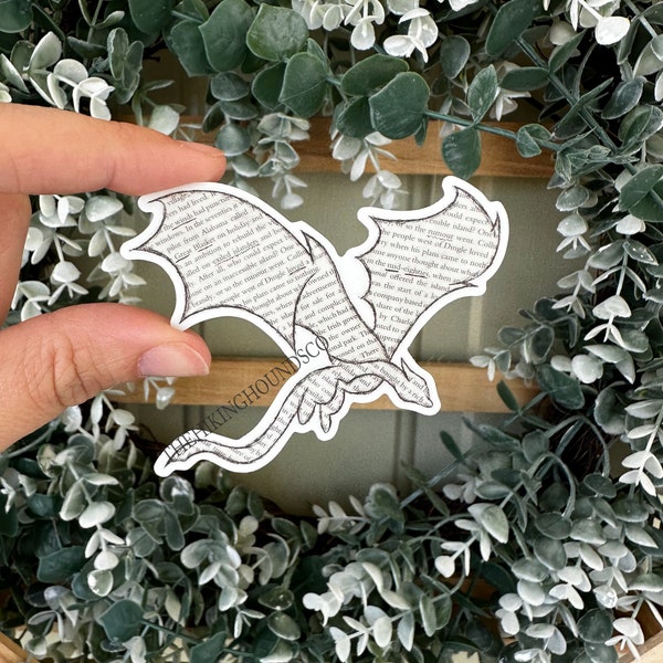 Book dragon pages sticker