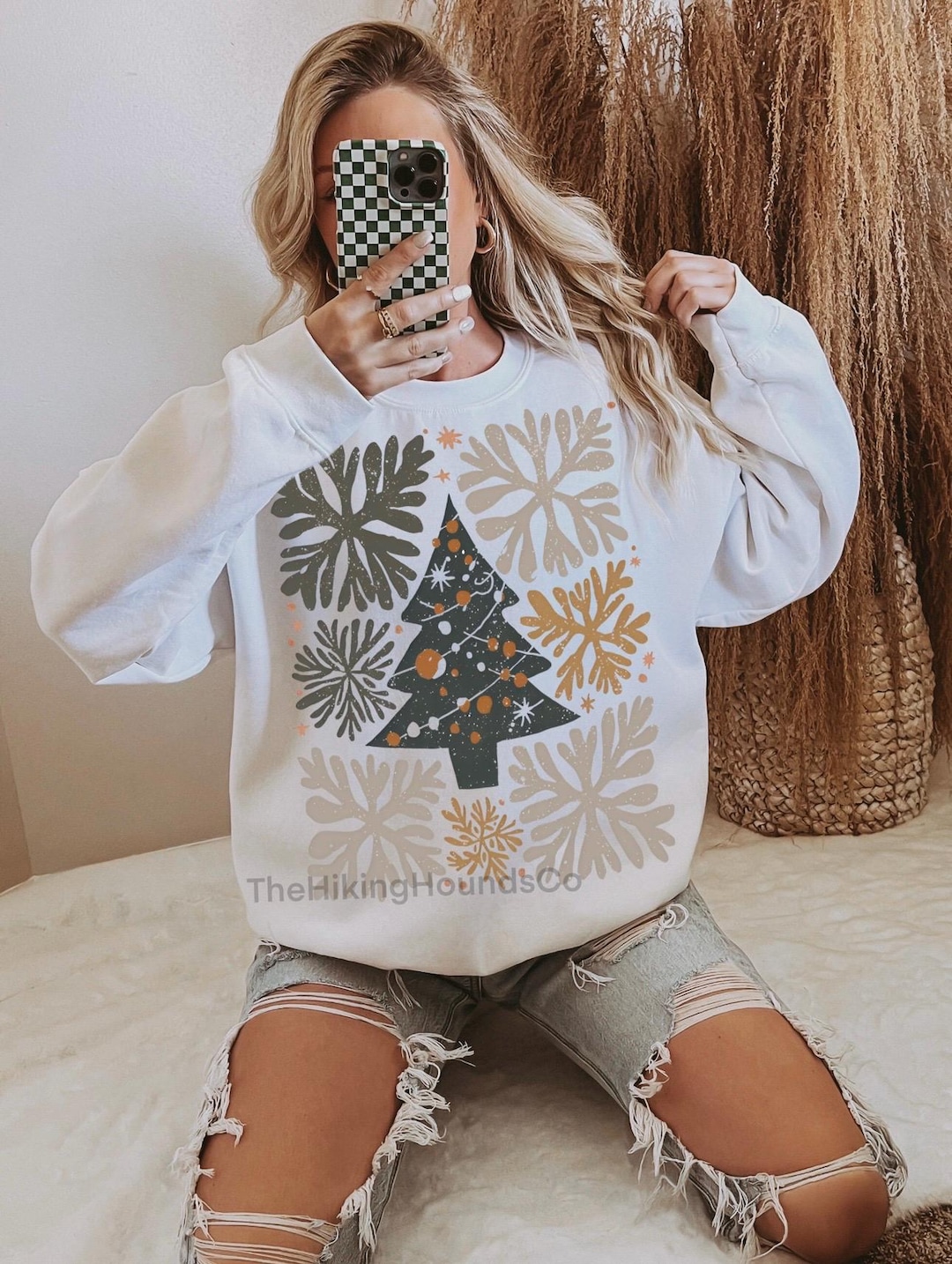 Felpa Con Cappuccio Natalizia Per Bambini - Stampa Fiocco Di Neve, Unisex, Per Ragazzi E Ragazze, Taglie 3T-14 Anni, Poliestere
