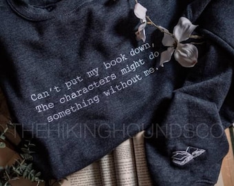 Can’t put my book down Embroidered Sweatshirt