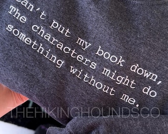Can’t put my book down Embroidered Sweatshirt