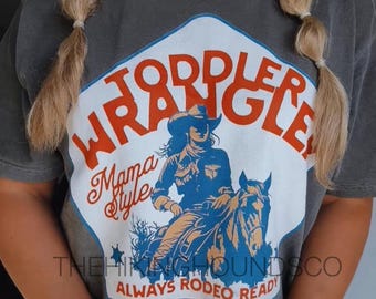 Toddler wrangler comfort colors shirt