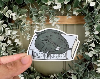 Book dragon sticker