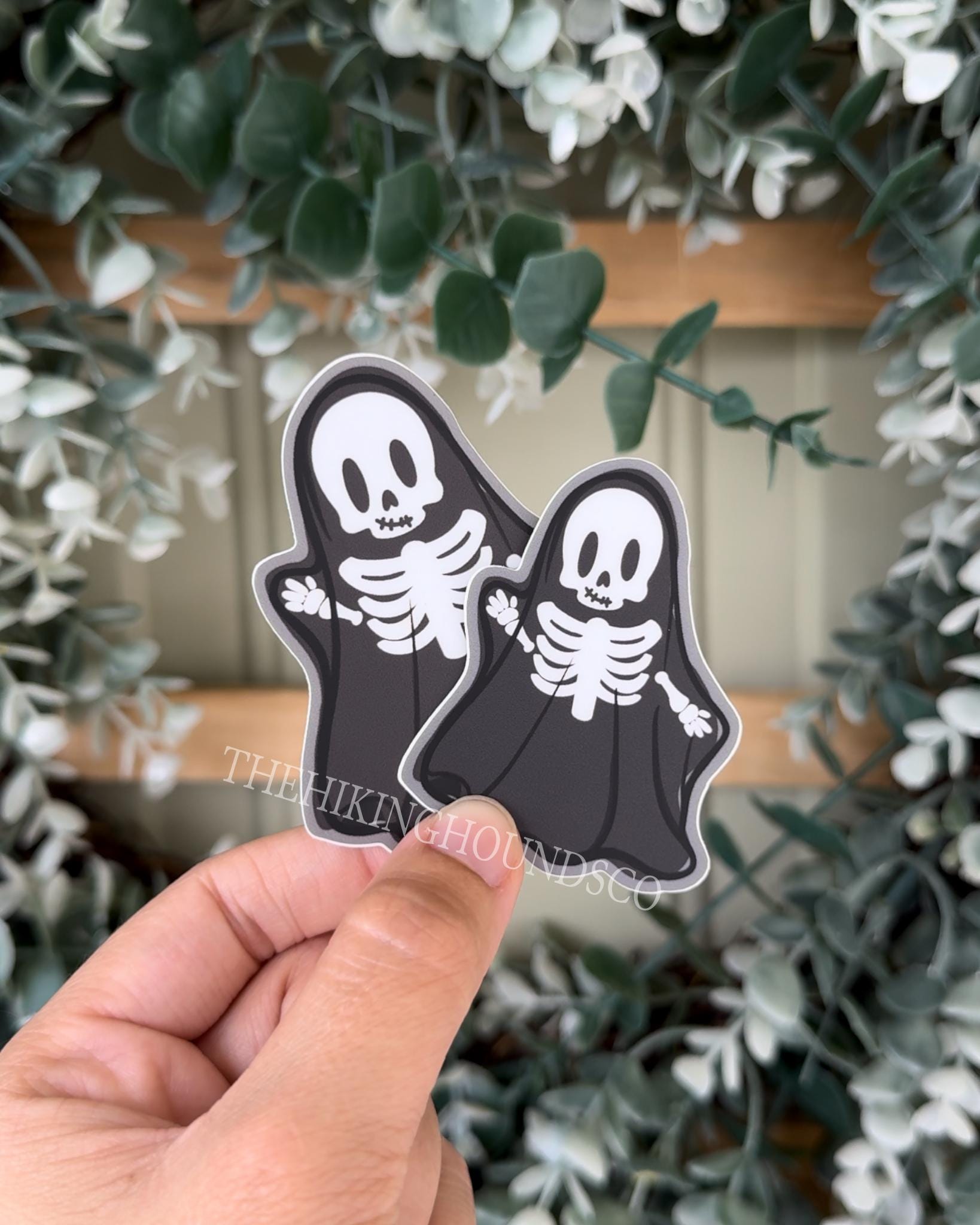 Skeleton ghost sticker