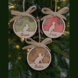 Christmas PET bauble, Personalized DOG ornament, Cat memorial gift, 2023 Christmas