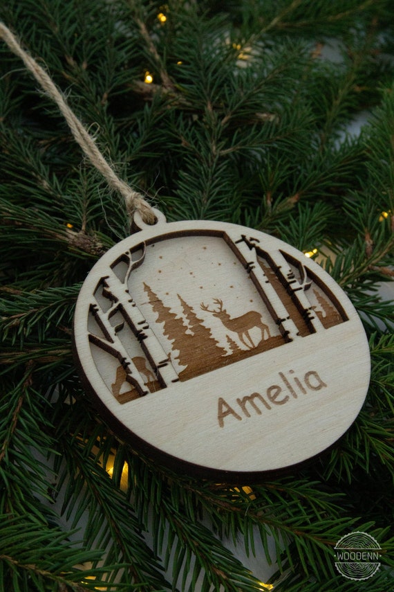 Custom name ornament, Christmas tree decoration, Snowman ornament, personalized decoration