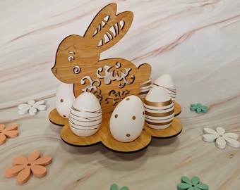 Easter Bunny egg holder, Stackable Wood Egg Holder, Easter egg holder, Egg Storage, Wooden Egg Holder, Wooden Egg Rack, Egg Tray