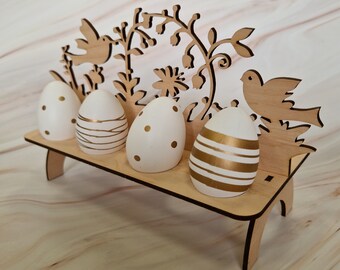 Easter egg holder, Egg Storage, Wooden Egg Holder, Wooden Egg Rack, Egg Tray, Stackable Wood Egg Holder,