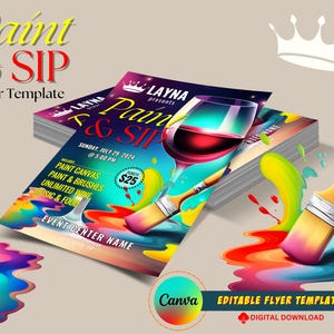 Paint and Sip Flyer Template
