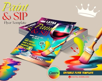 Paint and Sip Flyer Template