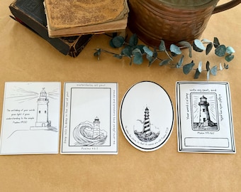 Lighthouse Scripture Themed Bookplates