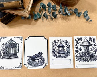 Vintage Inspired Bird Bookplates